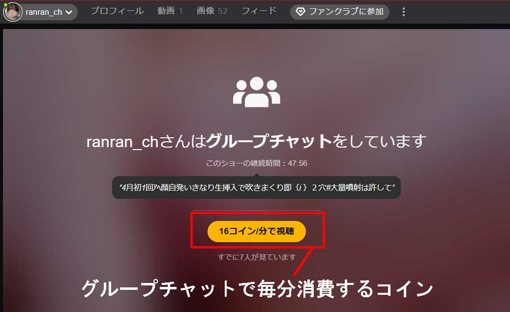 STRIPCHATのグループチャット